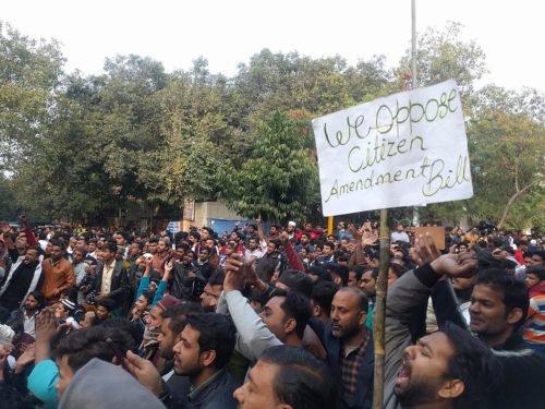Anti CAA NRC protestors in New Delhi. JMI students and locals.
