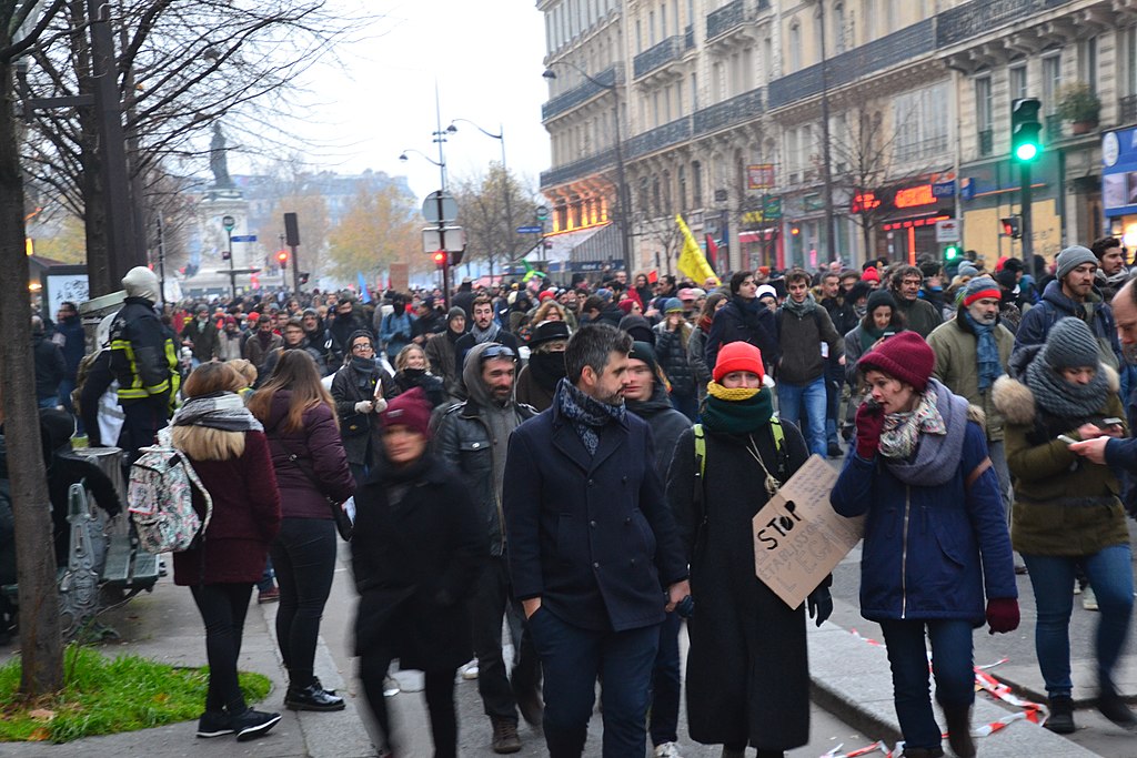 Strike to protect pensions, Paris, France, December 5, 2019.