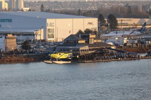 Harbour Air's ePlane in flight.