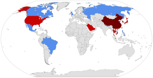 Map of the 2019-nCoV outbreak as of 23 January 2020.