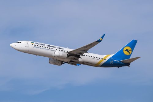 Ukraine International Airlines Flight 752 UR-PSR (B738) at Ben Gurion Airport