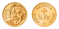 Switzerland announced this week that it had created the world's tiniest gold coin. The coin has a picture of Albert Einstein sticking his tongue out.