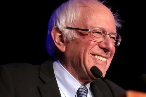 U.S. Senator Bernie Sanders speaking with attendees at the Clark County Democratic Party's 2020 Kick Off to Caucus Gala at the Tropicana Las Vegas in Las Vegas, Nevada.