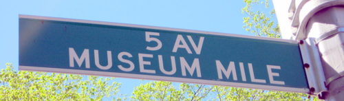 Museum Mile Street sign in New York City