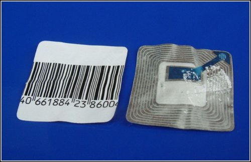 RFID tag, with sticker pulled off