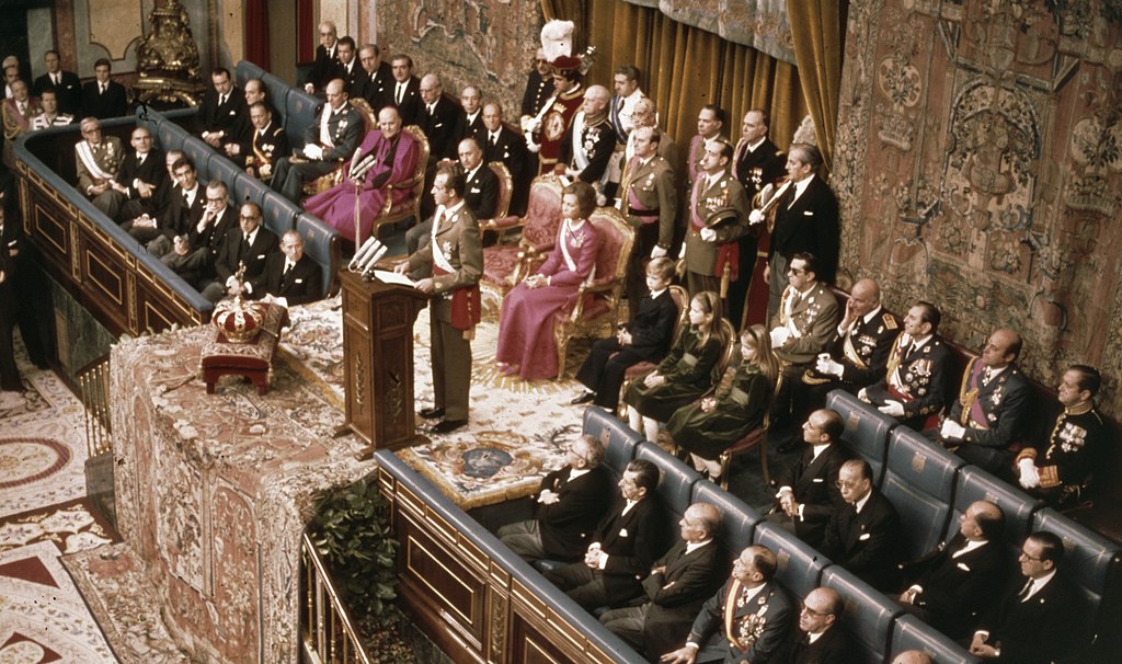 Proclamation as King at the Palacio de las Cortes on 22 November 1975