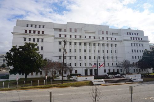 The Alabama State House in Montgomery, Alabama (United States).