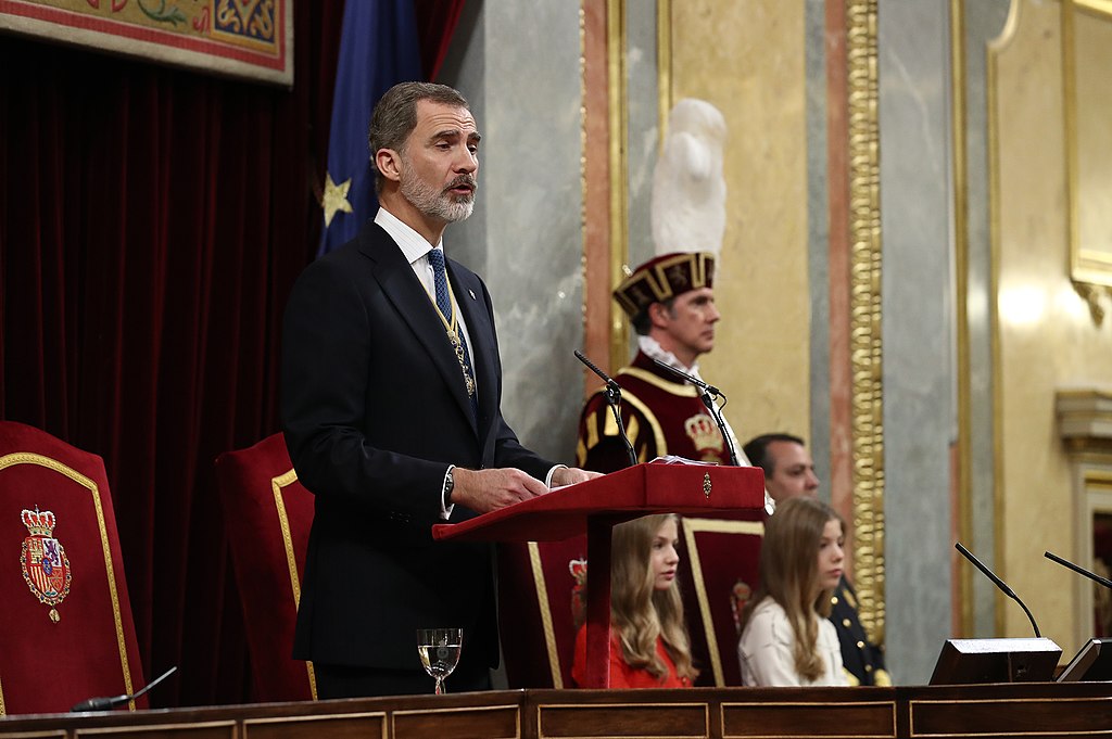 King Felipe VI chairs the opening session of the 14th Cortes Generales.