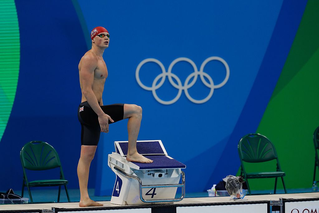 Adam Peaty Swimming 4x100m freestyle relay in the 2016 Olympics (2016-08-07)