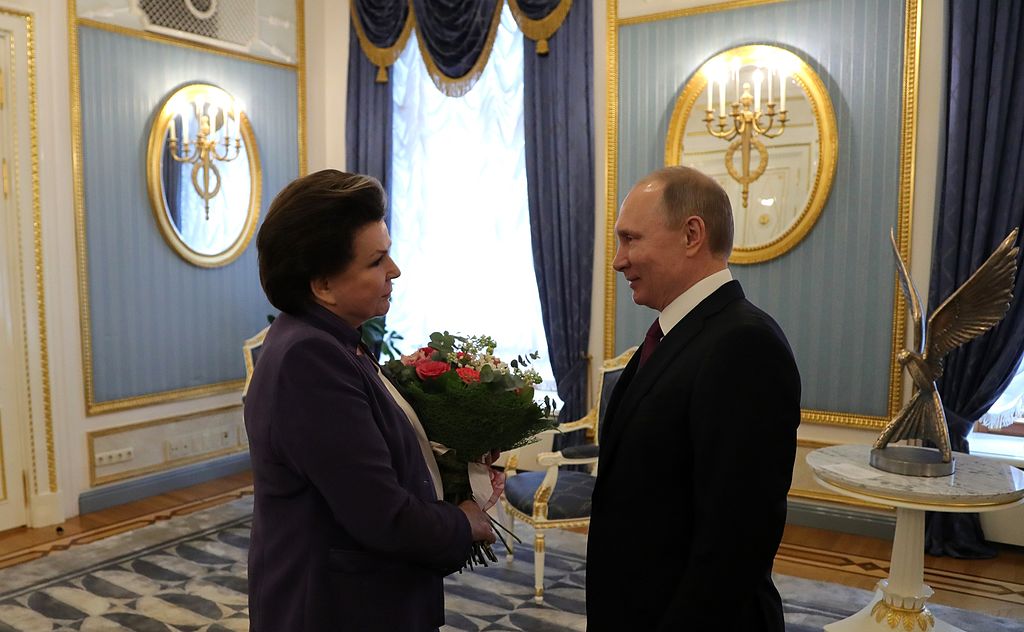 Valentina Tereshkova and Vladimir Putin (2017-03-06)