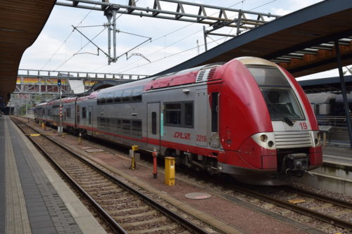 Train in Luxembourg city station, 2 May 2018.