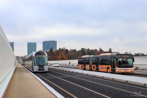 Luxembourg - tram and public bus