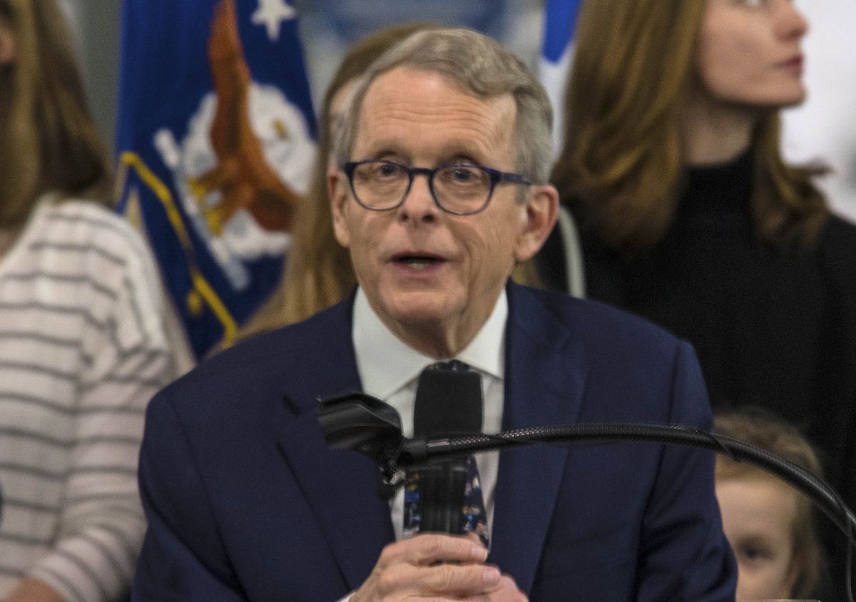 DAYTON, Ohio -- Ohio Governor-elect Mike DeWine and his wife Fran both provided comments on Jan 13, 2019 at the National Museum of the U.S. Air Force as part of the Science, Discovery and Family Fun Event. (U.S. Air Force photo by Ken LaRock)