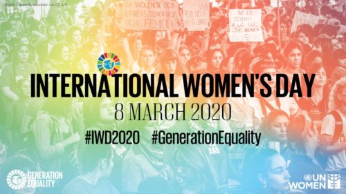 Poster celebrating International Women's Day, 2020.