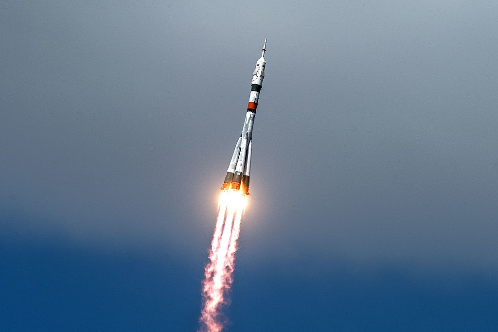 Expedition 63 Launch - The Soyuz MS-16 lifts off from Site 31 at the Baikonur Cosmodrome in Kazakhstan Thursday, April 9, 2020