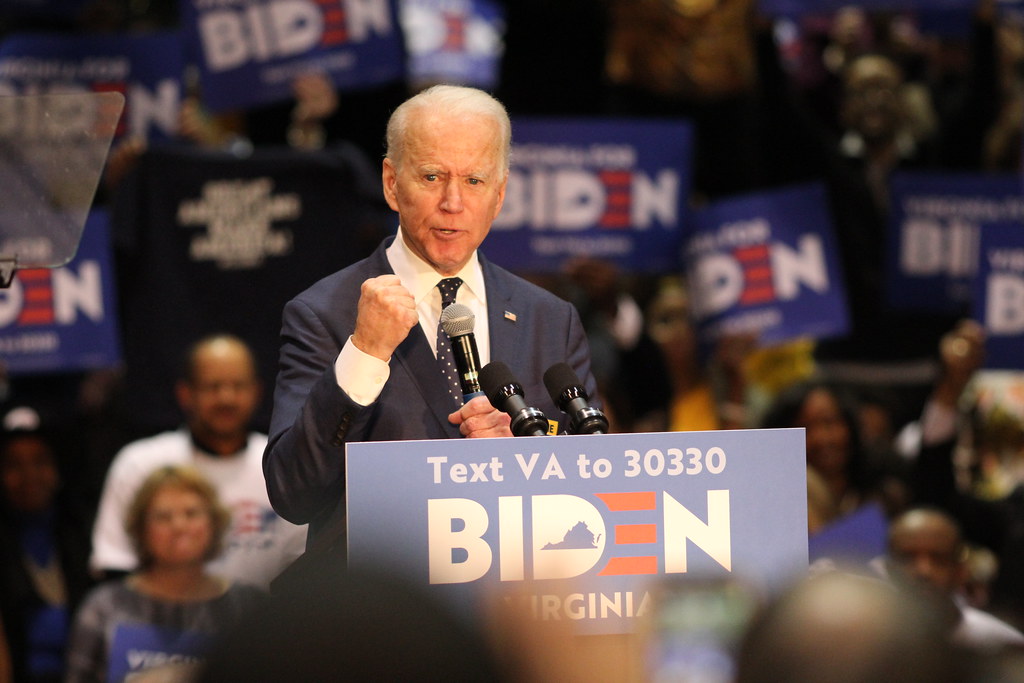 Democratic Presidential Candidate, Former Vice President Joe Biden speaks at a rally in Norfolk, Virginia at Booker T. Washington High School. Photo by Carter Marks, Royals Media.