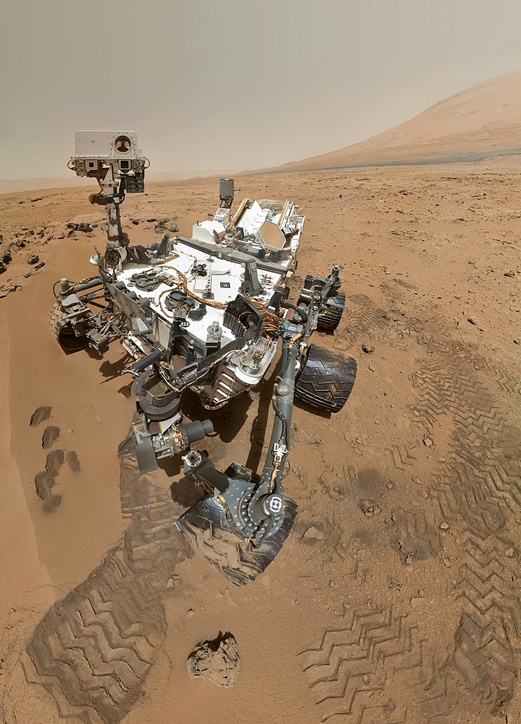 On Sol 84 (Oct. 31, 2012), NASA's Curiosity rover used the Mars Hand Lens Imager (MAHLI) to capture this set of 55 high-resolution images, which were stitched together to create this full-color self-portrait.