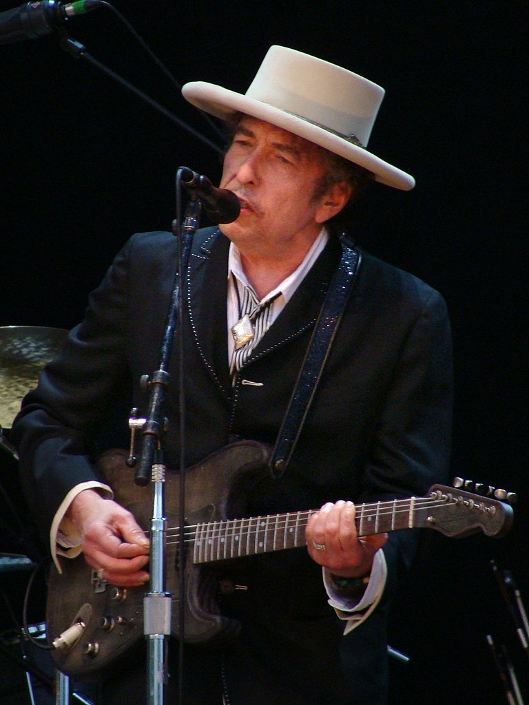 Bob Dylan performing at the Azkena Rock Festival in 2010.