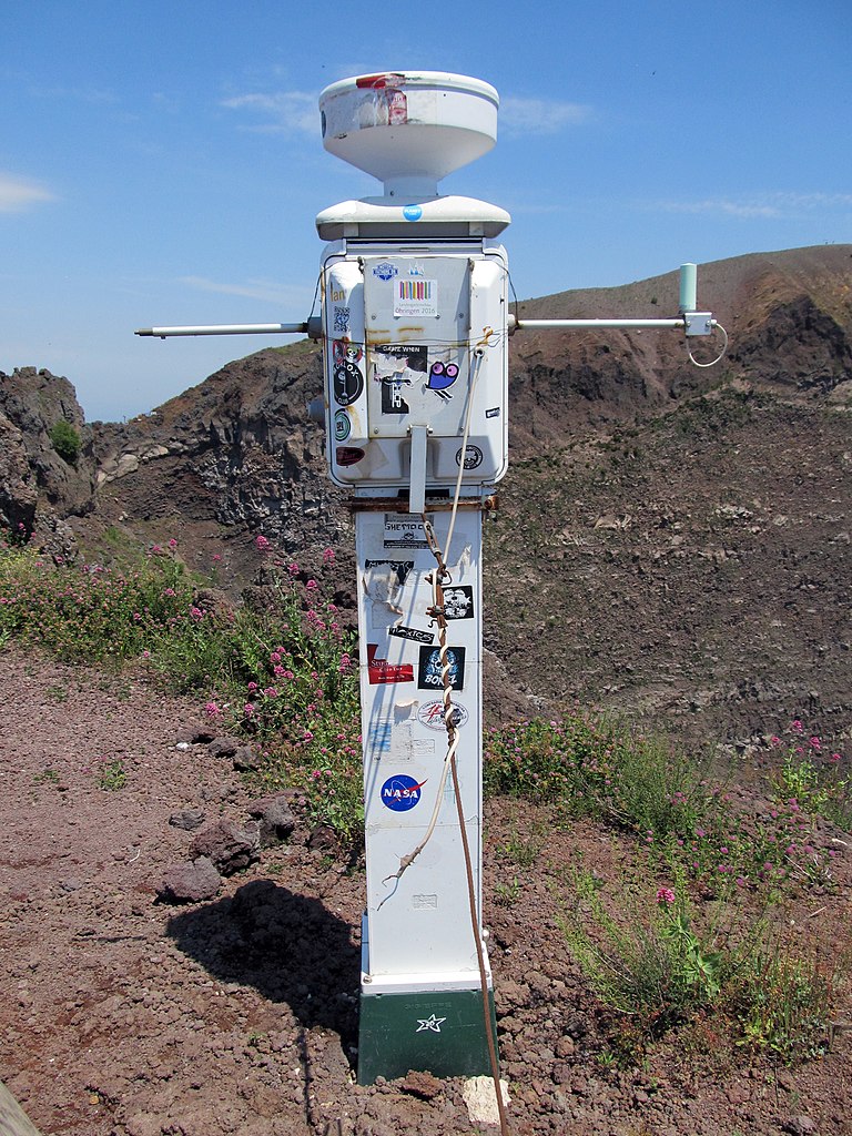 Vesuvius is covered in a wide network of seismic and gravimetric monitoring stations like this one.