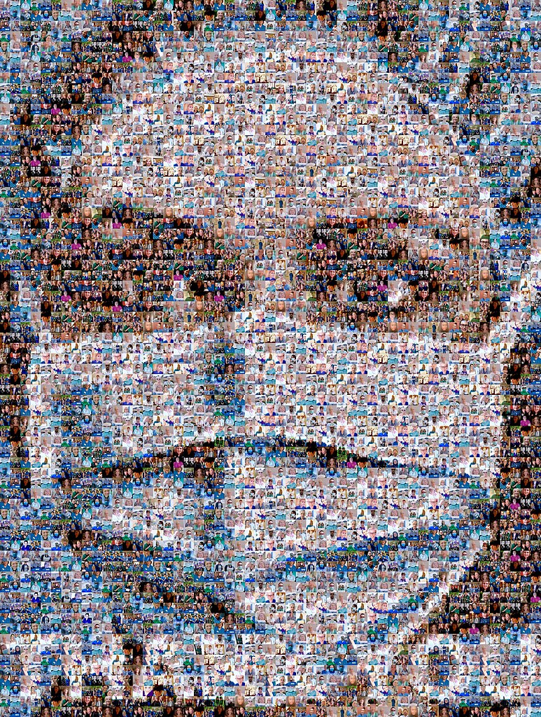 A digital collage created by portrait artist Nathan Wyburn of 200 NHS workers, created as a 'thank you' to the key workers during the 2019-20 coronavirus pandemic.