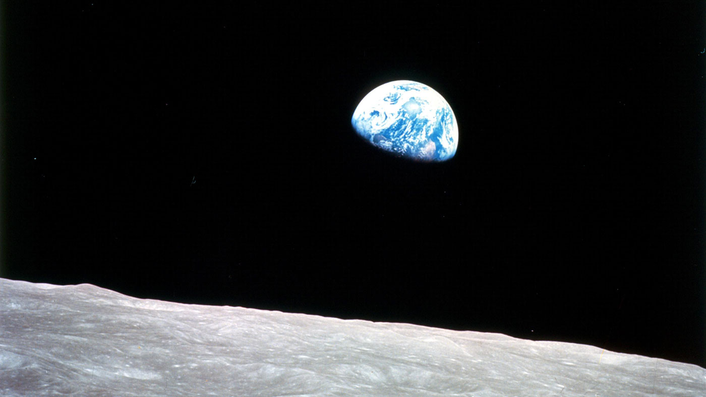 Earthrise by Apollo 8 astronaut William Anders, December 1968. Earth at gibbous phase as seen from the Moon. Credit: NASA