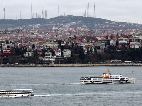 Boats on the Bosphorus - 2013-12-04 in Istanbul.