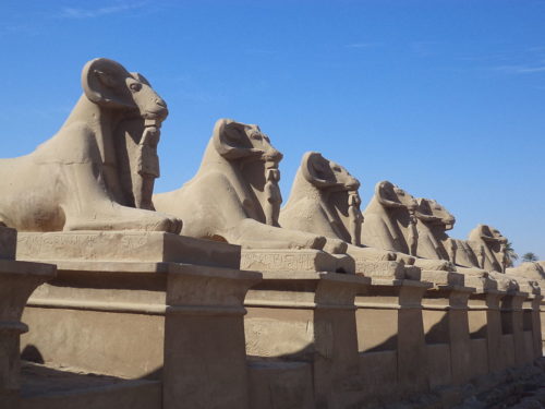 Sphinx avenue from Karnak temples