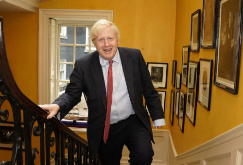 The Prime Minister Boris Johnson arrives back at No10 Downing Street from hospital after the birth of his baby son with his partner Carrie Symonds.