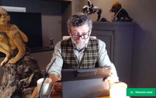 Andy Serkis reads The Hobbit as a fund-raising project.