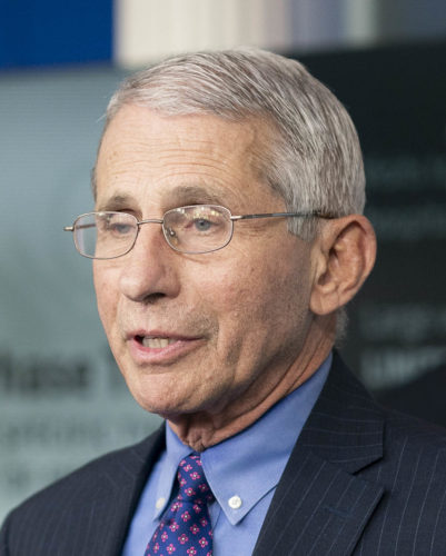 Director of the National Institute of Allergy and Infectious Diseases Dr. Anthony S. Fauci delivers remarks