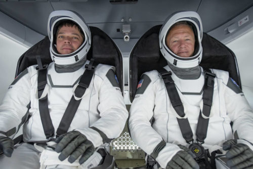 NASA astronauts Bob Behnken and Doug Hurley participated in a test for NASA's Commercial Crew Program.