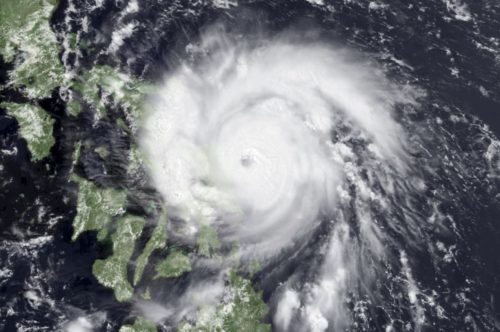 Typhoon Vongfong nearing the Philippines on May 14, 2020.