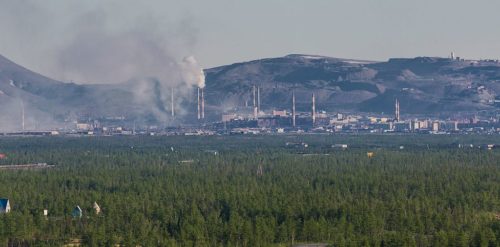 Norilsk, Russia, seen from Talnakh