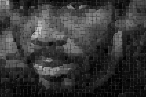 Pixelized image of a black man's face.