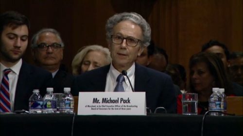 Michael Pack Senate hearing.