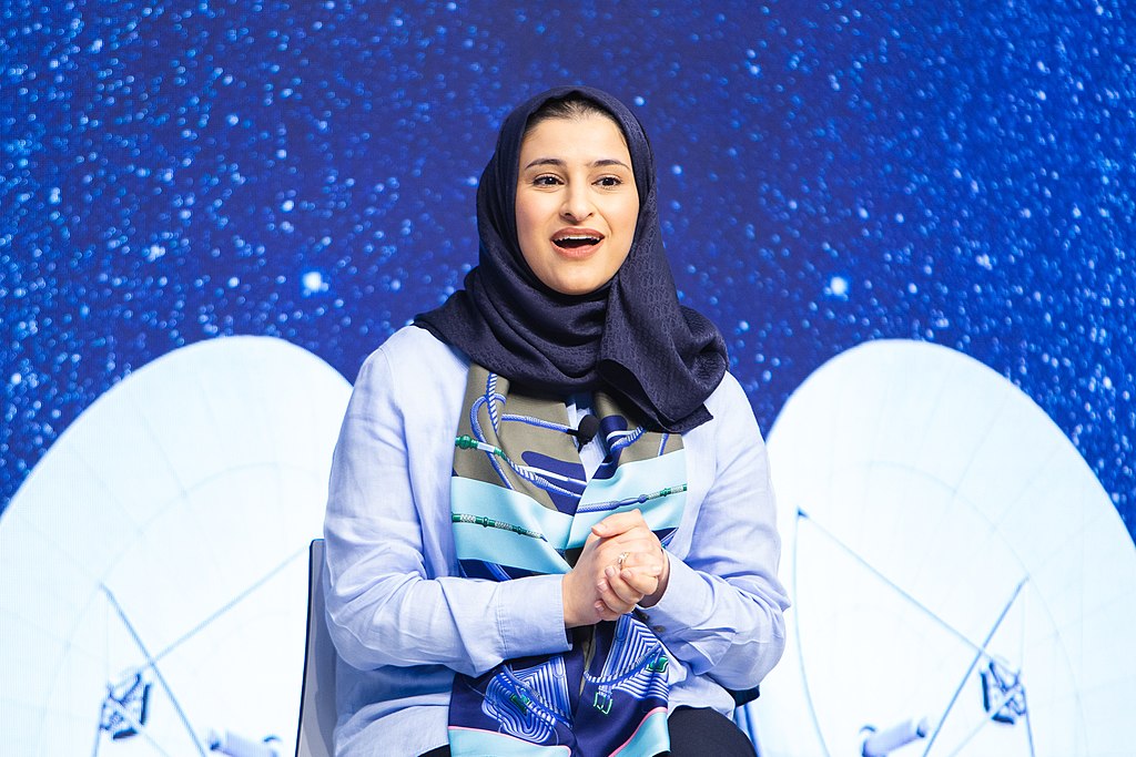 Sarah bint Yousif Al-Amiri, Minister of State for Advanced Sciences of the United Arab Emirates; Young Global Leader capture during the Session "Sustaining the Space Economy " at the World Economic Forum - Annual Meeting of the New Champions 2019 in Dalian, People's Republic of China
