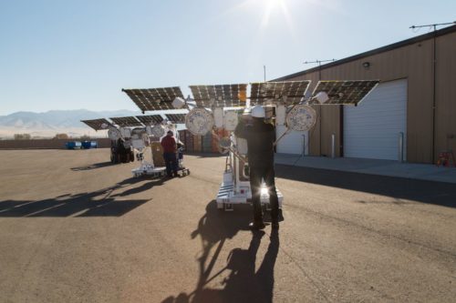 Loon's solar powered cell tower equipment.