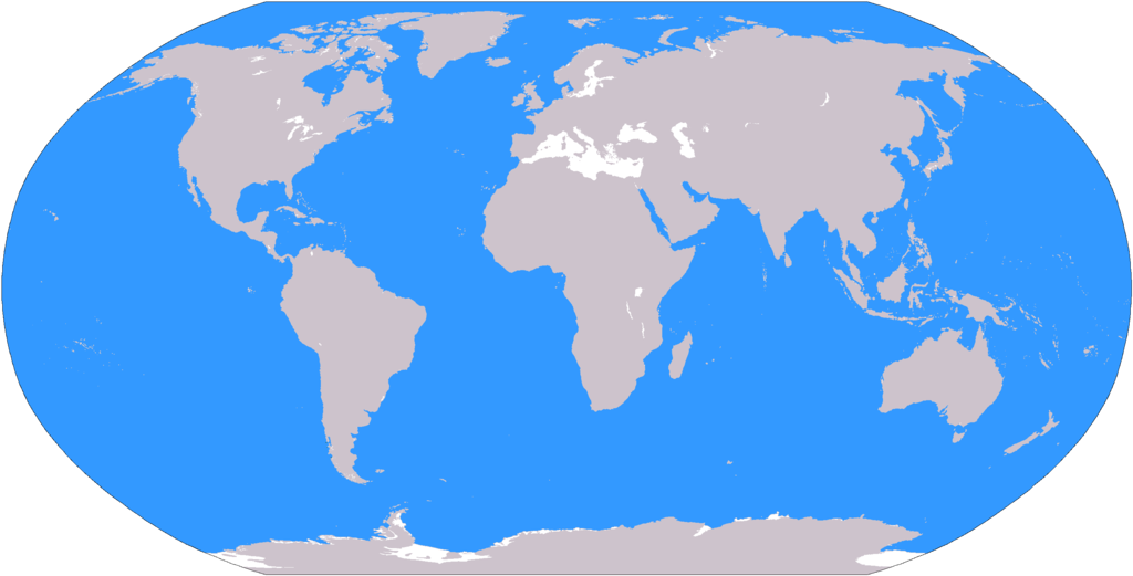 World ocean map