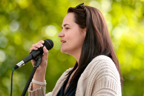 Candidate in the 2020 Belarusian presidential election Sviatlana Tsikhanouskaya