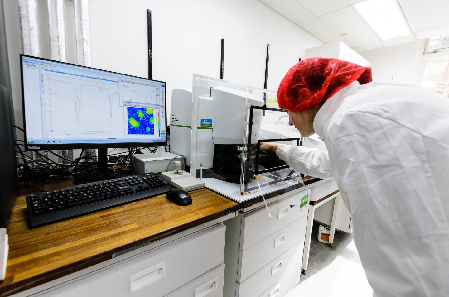 Dr Katsiaryna Pabortsava in the microplastics lab at the National Oceanography Center.