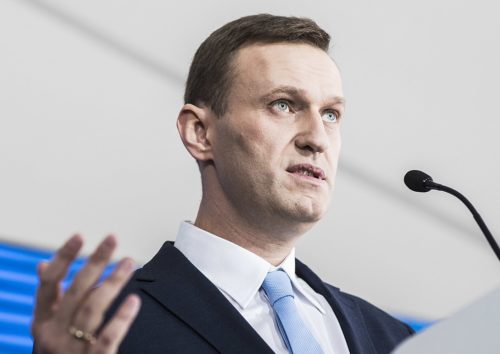 Alexei Navalny speaks to his supporters in Moscow after they initiated his longshot attempt to be in the ballot on the upcoming presidential elections.