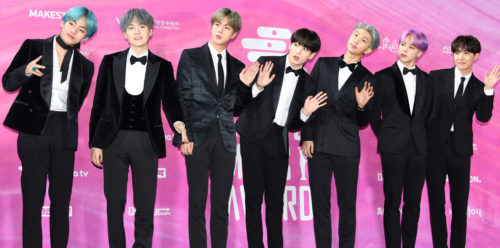 South Korean boy band BTS at the 2019 Seoul Music Awards on 15 January 2019