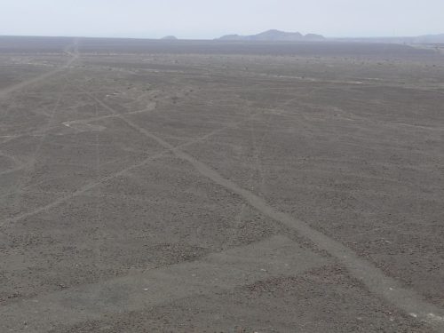 Nazca lines view from a view point on a small hill