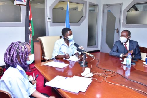 To mark the International Day of the Girl, 18-year-old Mary took over the role of Kenyan Cabinet Secretary in the Ministry of Information and Communications from Joe Mucheru. Mary was accompanied during her takeover by her deputies, Faith, 20, and Alice, 19.