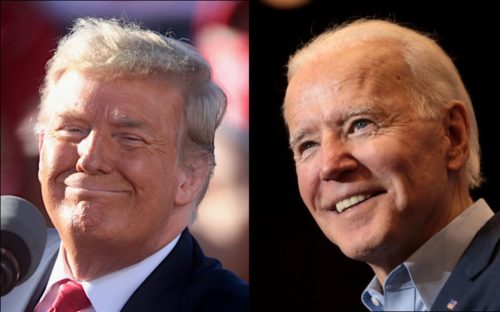 President Donald Trump and ex-Vice President Joe Biden