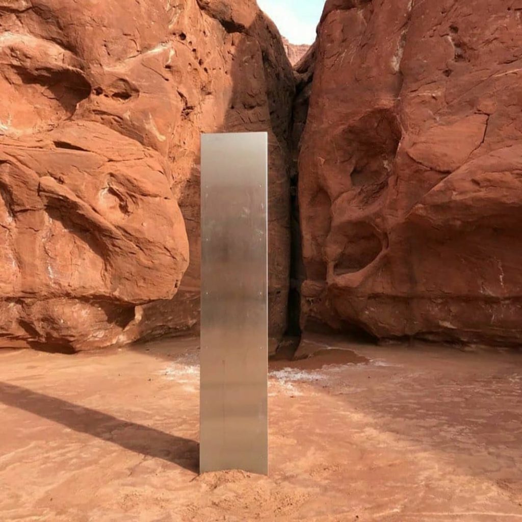 The metal monolith found in the Utah desert.
