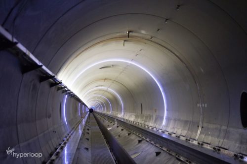 Inside Virgin Hyperloop's DevLoop test site near Las Vegas, Nevada.