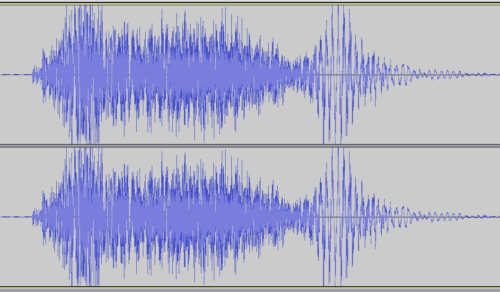 Stereo waveform of a cough.