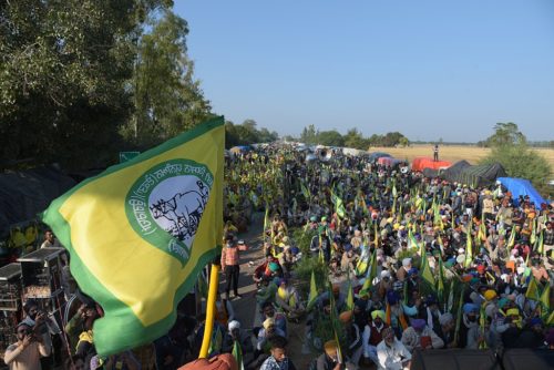 2020 Indian farmers' protest - sitting protest