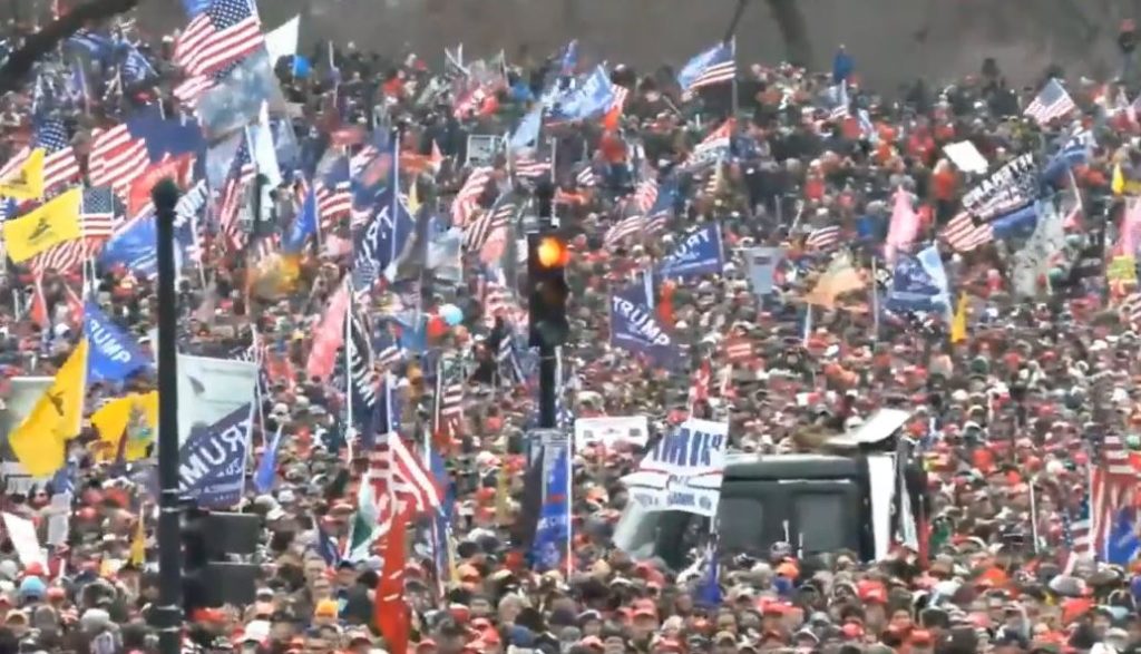 Crowd at the Jan 6 2021 President Trump Rally.